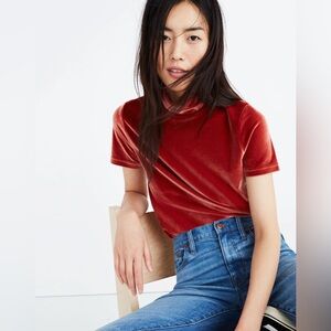 Madewell Velvet Rust Top